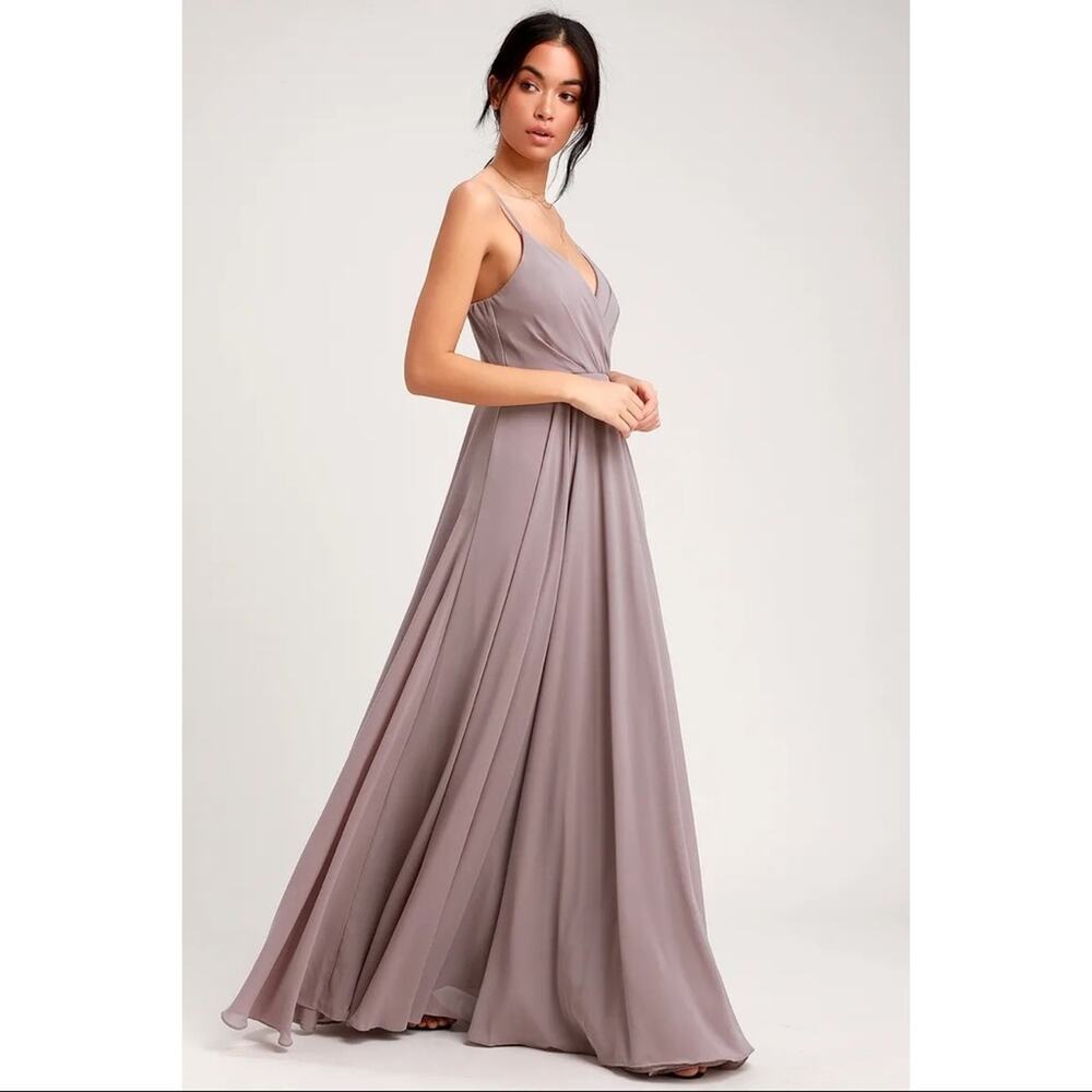 Elegant Mauve Evening Gown - Picture 3 of 12